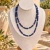 Collar de bolas de Lapislázuli y cuentas de Nácar