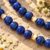 Collar de bolas de Lapislázuli y cuentas de Nácar