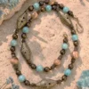 Collar de Amazonita, Broncita y detalles en bronce