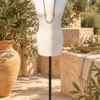 Collar de Amazonita verdosa y cuentas grandes de madera
