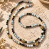 Collar de Amazonita y Turmalina negra con bronces