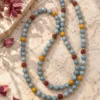 Collar de Aventurina, Mokaíta y cuentas de vidrio artesanal