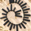 Collar de barritas de Ónix y detalles de Turmalina negra