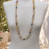 Collar de nuggets de Citrino y bolas de Lapislázuli