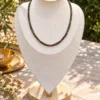 Collar de piedras de Aventurinas verde y rosa rubí