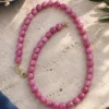 collar-de-piedras-de-bolas-de-aventurina-rosa-capote Collar de piedras de bolas de Aventurina rosa capote