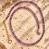 Collar de piedras facetadas de Amatista de Brasil