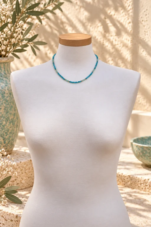 collar-de-piedras-facetadas-de-apatita-y-amazonita-busto Collar de piedras facetadas de Apatita y Amazonita