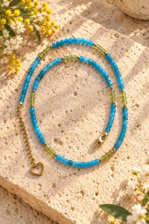 collar-de-piedras-facetadas-de-apatita-y-peridoto Collar de piedras facetadas de Apatita y Peridoto