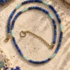 Collar de piedras facetadas de Lapislázuli y Amazonita