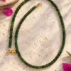 Collar de piedras talla lenteja de Aventurina verde