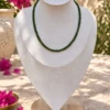 Collar de piedras talla lenteja de Aventurina verde