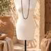 Collar de Turmalina negra y perlas de río de Nácar