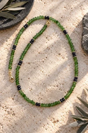 collar-tipo-choker-de-aventurina-verde-y-gris-marengo Collar tipo choker de Aventurina verde y gris marengo