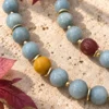 Collar de Aventurina, Mokaíta y cuentas de vidrio artesanal