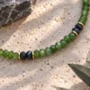 Collar tipo choker de Aventurina verde y gris marengo