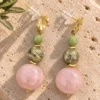 Pendientes de Morganita, Jaspe y Jade canadiense