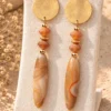 pendientes-de-agata-bandeada-y-detalles-en-vidrio-artesanal Pendientes de Ágata bandeada y detalles en vidrio artesanal