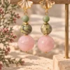 Pendientes de Morganita, Jaspe y Jade canadiense