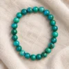 Pulsera de Crisocola, piedra natural bola 8 mm.