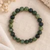 Pulsera de Jade de Siberia, piedra natural bola 8 mm.