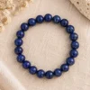 Pulsera de Lapislázuli, piedra natural bola 8 mm.